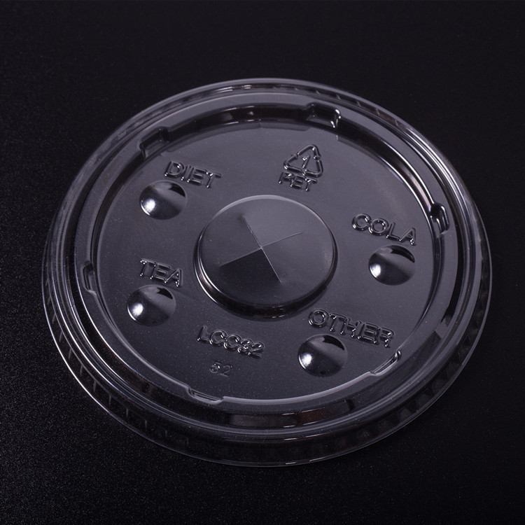 PET flat clear lid for cold cup
