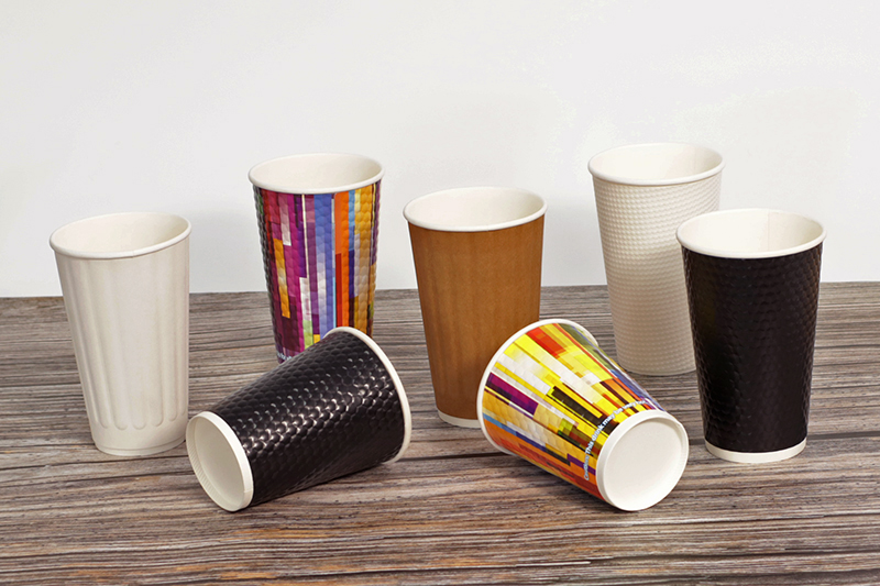 Disposable Colorful Embossed Double Wall Paper Cups Bulk & Wholesale ...