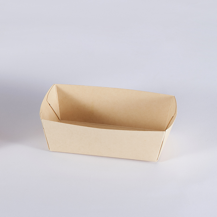 Custom Size Disposable Rectangle Food Grade Hot Dog Paper Tray