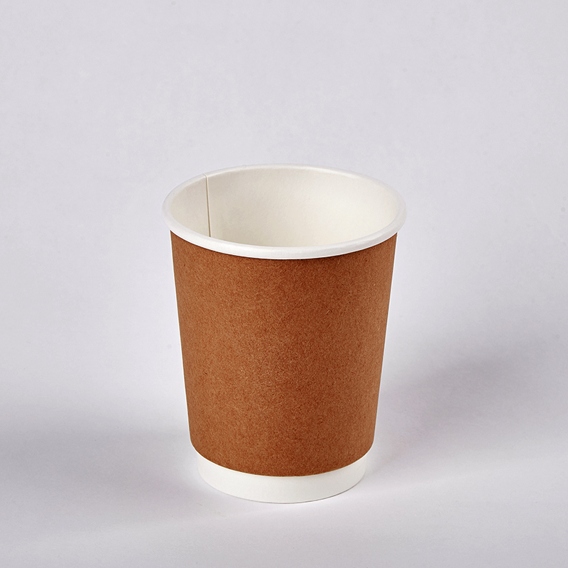 Custom Logo Takeaway Disposable Smooth Double Wall Paper Cup