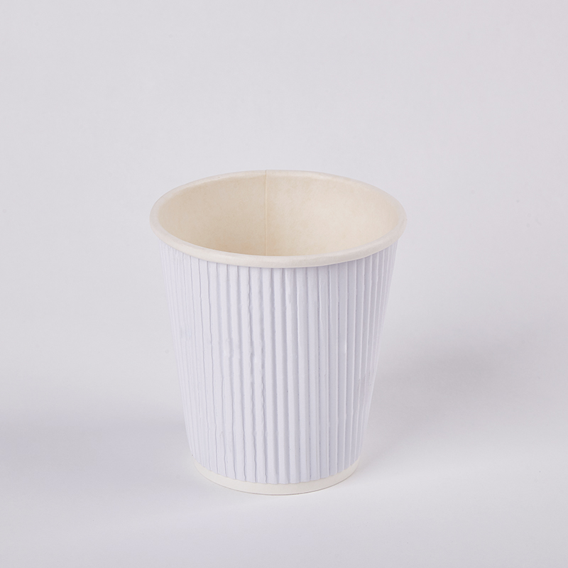 Custom Printed Disposable Ripple Wall Coffee Paper Cup