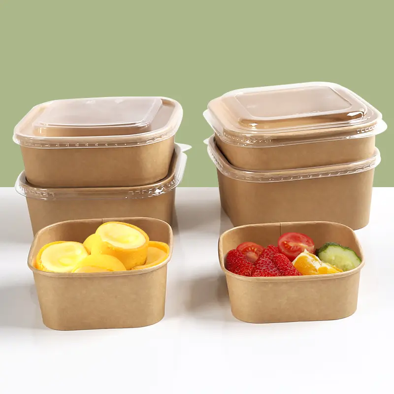 disposable square bowls with lid