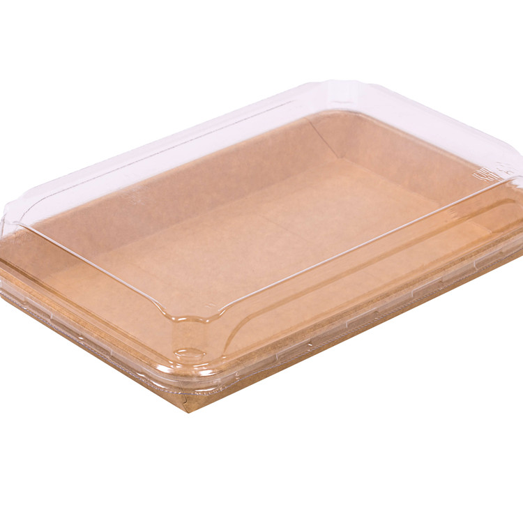 brown kraft paper food tray