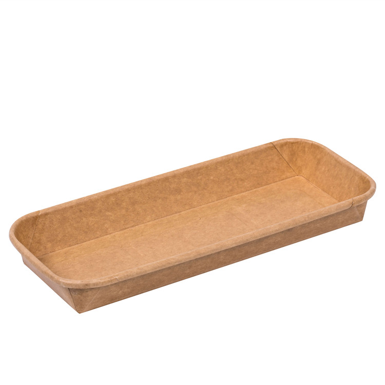 Plastic Free Paper Sushi Tray Kraft Food Container