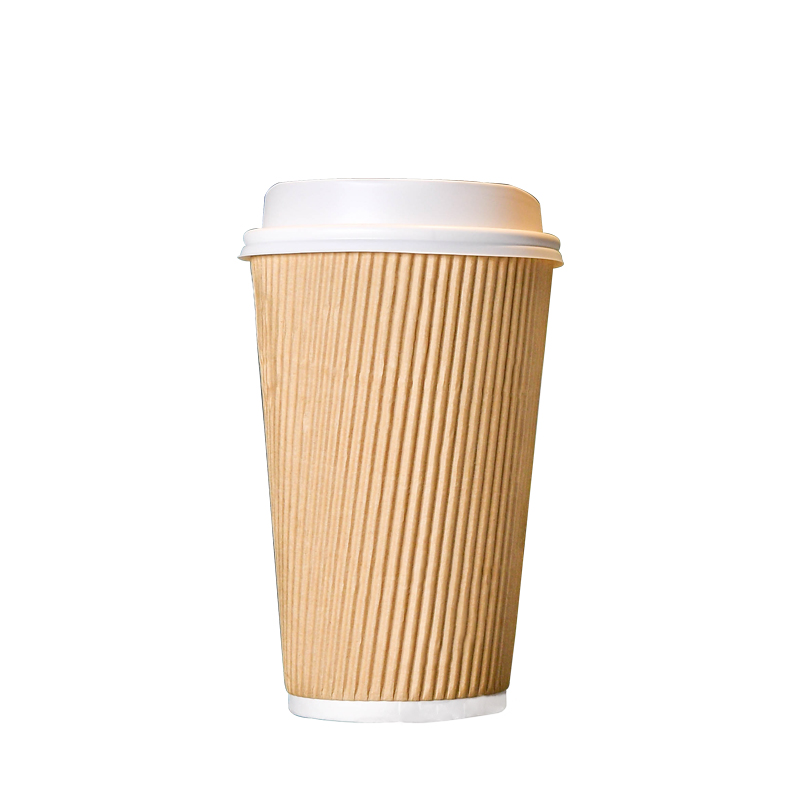 Custom Disposable Hot Drink Ripple Wall Paper Cup