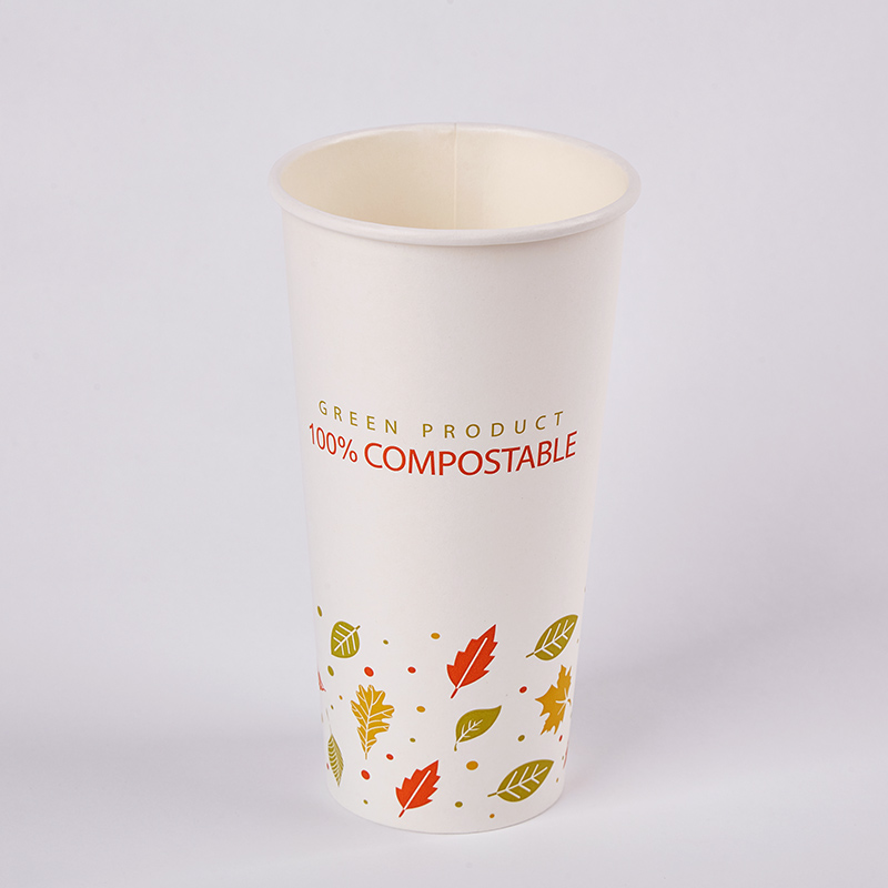 Customized Compostable Paper Coffee Cups with Lids